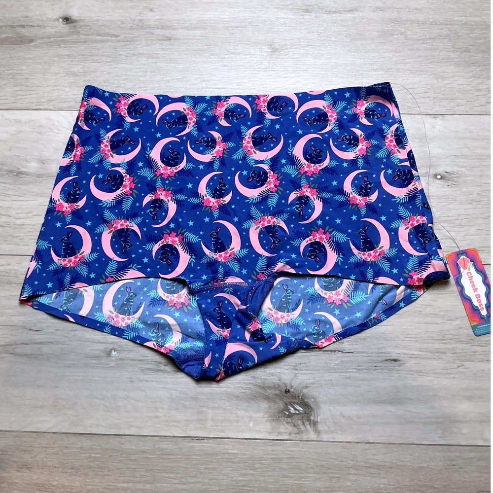 Cheek Boss Boyshort Underwear‎ Women 2XL Blue Pink New With Tags